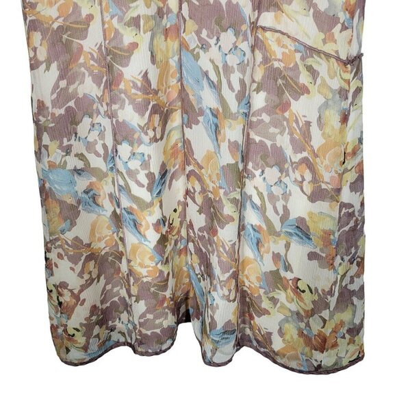 Sundance Women's Evelyn 100% Silk Crepe Slip Dress Watercolor Print Size 12 - Picture 12 of 12